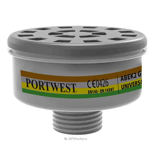 ABEK2 FILTRE À GAZ À FILETAGE UNIVERSEL (Pièces4) PORTWEST