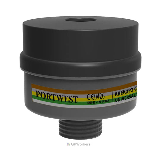 ABEK2P3 FILTRE COMBINÉ À FILETAGE UNIVERSEL (Pièces4) PORTWEST