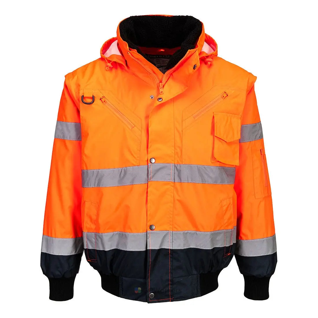 BLOUSON BOMBER  3-EN-1 HAUTE VISIBILITÉ BICOLORE PORTWEST