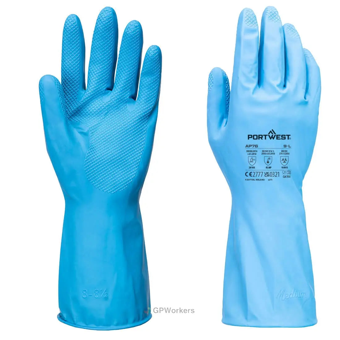 GANT DE PROTECTION FD CHIMIQUE B LATEX (12 PAIRES) PORTWEST