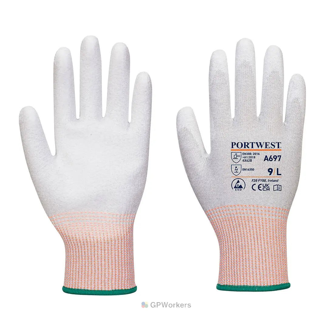 GANT PAUME ENDUITE PU ESD - PAQUET DE 12