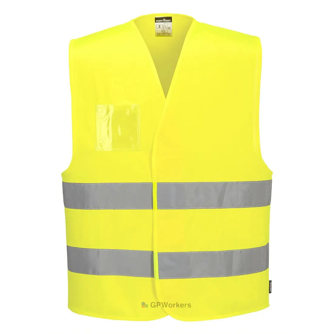 GILET HV AVEC PORTE-BADGE DOUBLE ENTRÉE