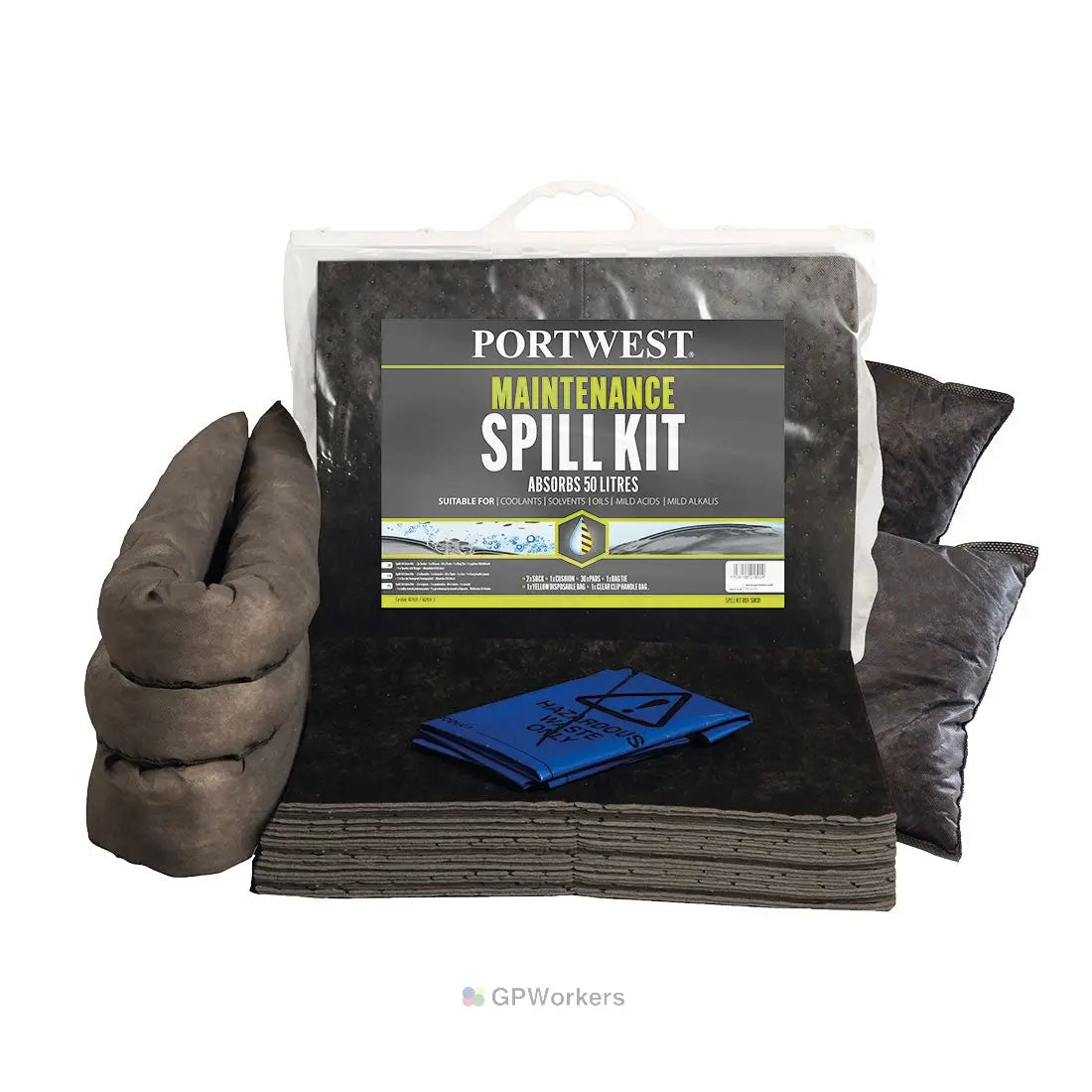 KIT D'ABSORBANTS DE MAINTENANCE 50 LITRES