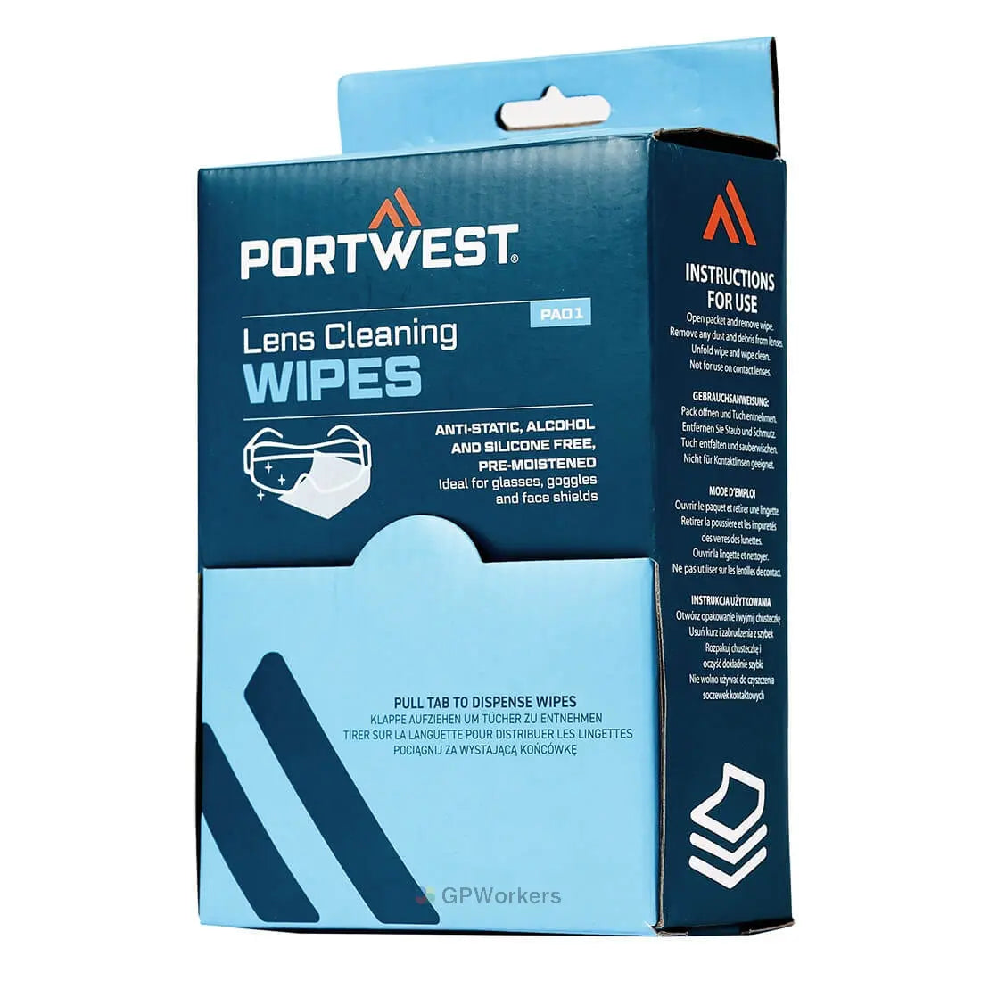 LINGETTES NETTOYANTES POUR LUNETTES PORTWEST