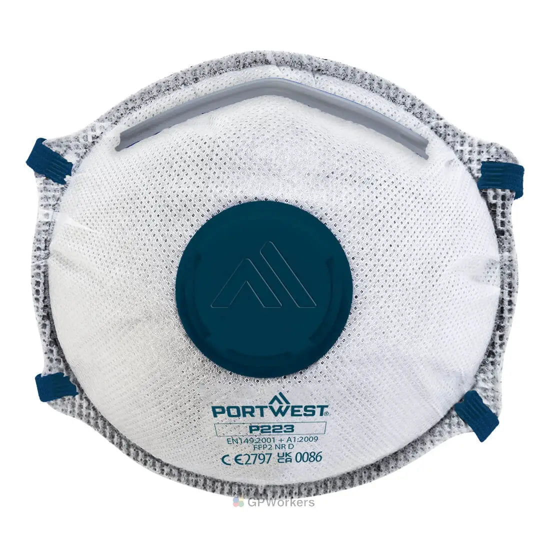 MASQUE FFP2 À VALVE CHARBON DOLOMITE (Pièces10)