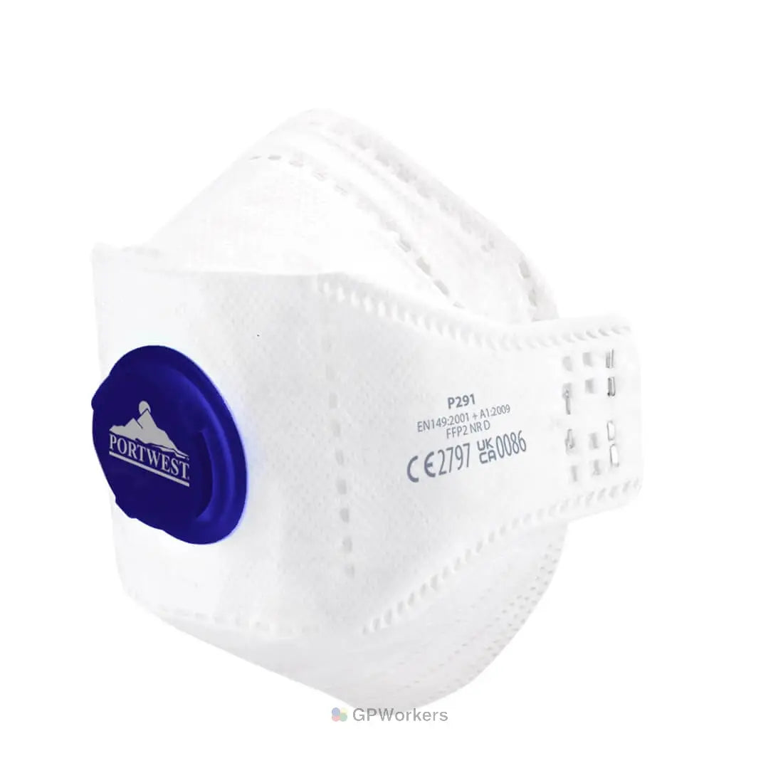 MASQUE PLIABLE À PLAT EAGLE FFP2 À VALVE DOLOMITE (Pièces10)