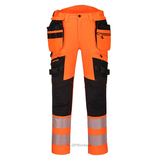 PANTALON DX4 HAUTE-VISIBILITÉ AVEC POCHES FLOTTANTES DÉMONTABLES PORTWEST