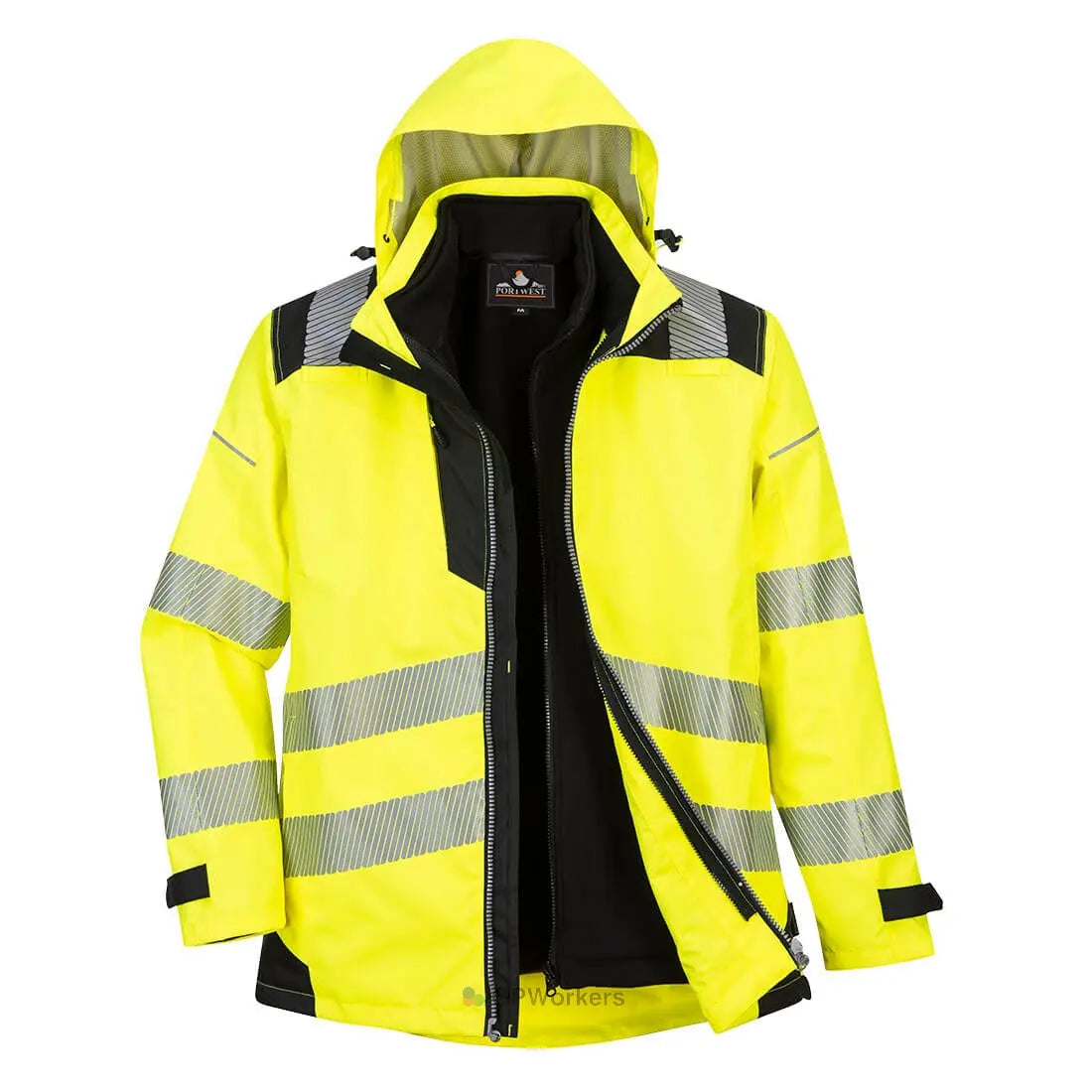 PARKA PW3 3-EN-1 HAUTE VISIBILITÉ PORTWEST