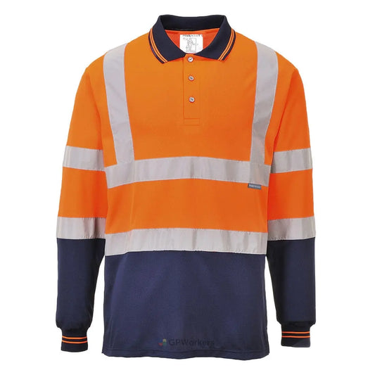 POLO BICOLORE MANCHES LONGUES PORTWEST