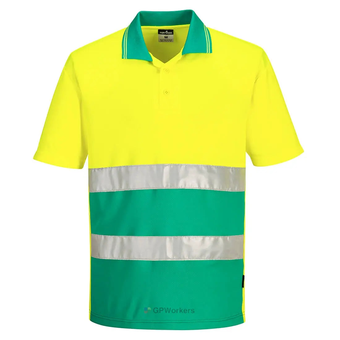 POLO CONTRASTÉ LÉGER HAUTE VISIBILITÉ M/C