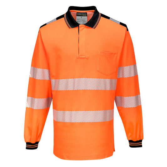 PW3 POLO HAUTE VISIBILITÉ ML PORTWEST