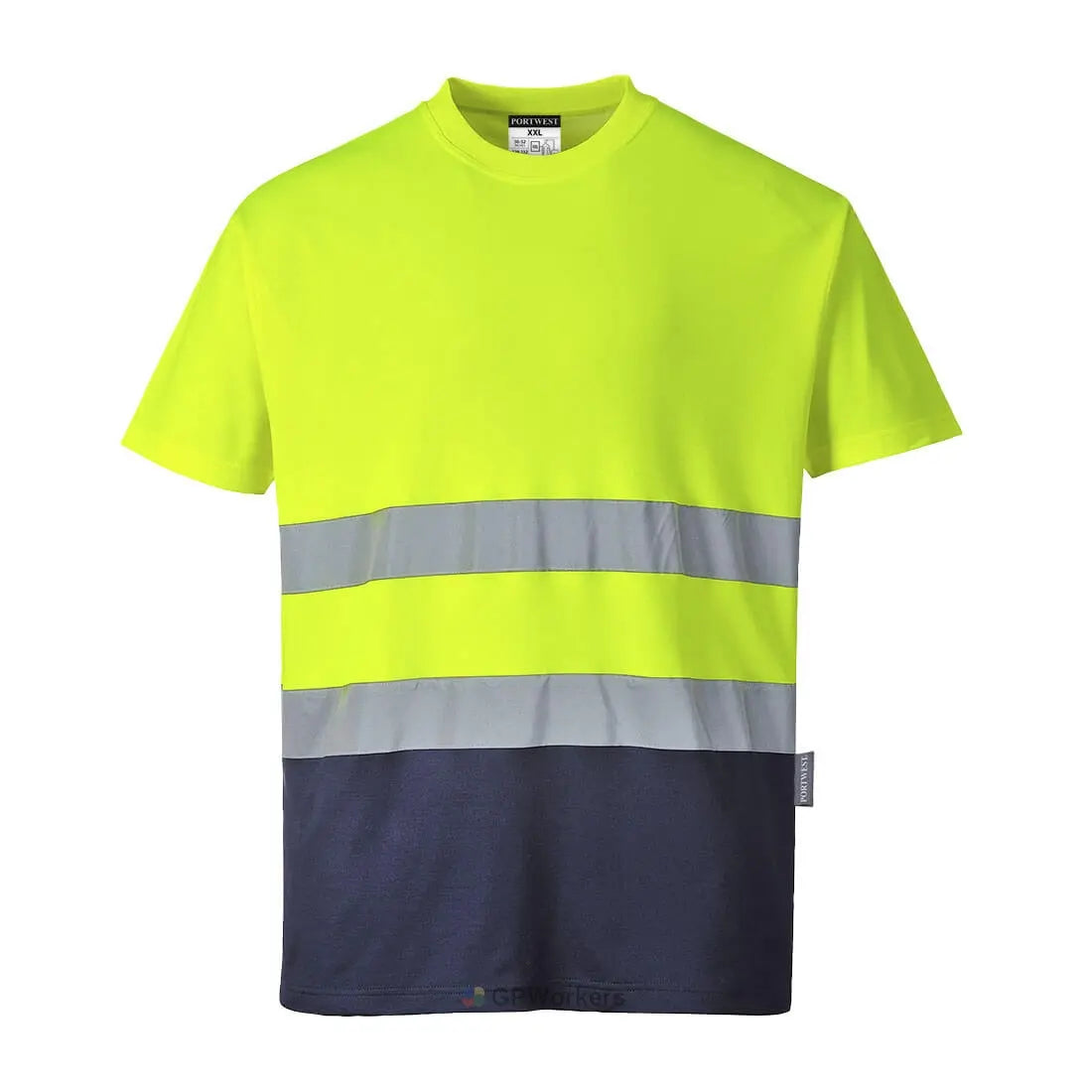 T-SHIRT COTON BICOLORE PORTWEST