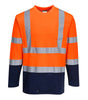 T-SHIRT COTON COMFORT BICOLORE MANCHES LONGUES PORTWEST