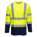 T-SHIRT COTON COMFORT BICOLORE MANCHES LONGUES PORTWEST